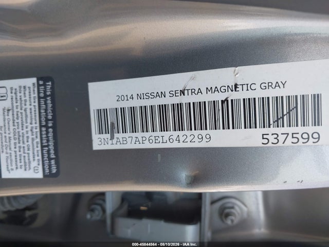 Nissan SENTRA SV 2014 3N1AB7AP6EL642299 Image 9