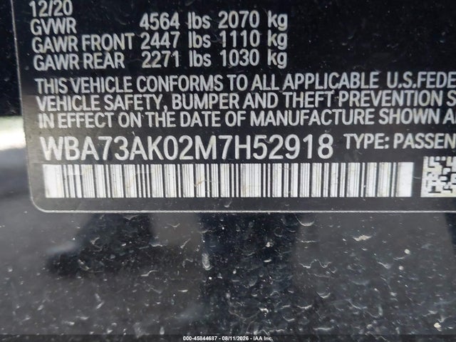 Продаж на аукціоні авто 2021 Bmw 228i Gran Coupe Xdrive, vin: WBA73AK02M7H52918, номер лоту: 45844687