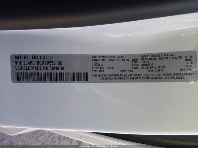 Chrysler Pacifica Select 2025 2C4RC1BGXSR552192 Image 9