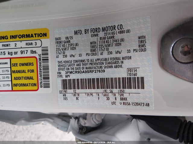 Ford Bronco Sport Badlands 2025 3FMCR9DA9SRF27639 Image 9