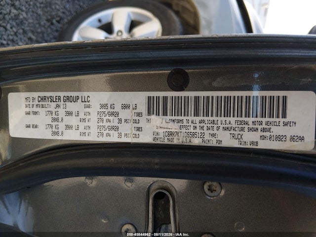 45844962 :رقم المزاد ، 1C6RR7KT1DS585122 vin ، 2013 Ram 1500 Express مزاد بيع