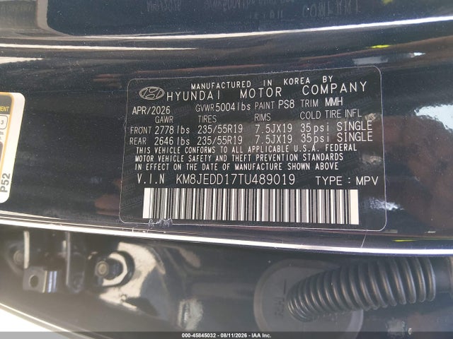 Продажа на аукционе авто 2026 Hyundai Tucson Hybrid Limited, vin: KM8JEDD17TU489019, номер лота: 45845032