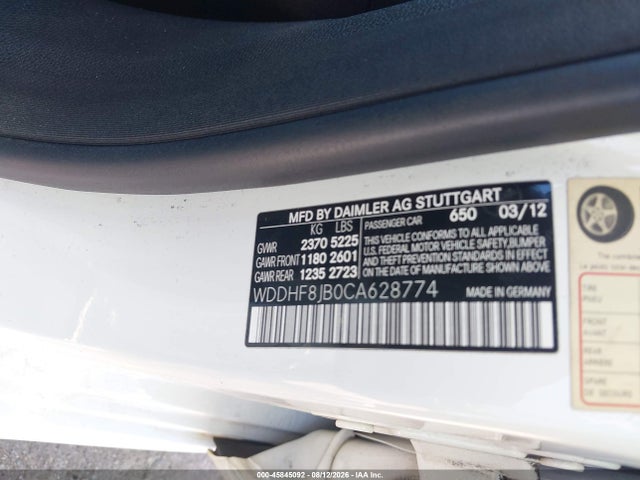 Продаж на аукціоні авто 2012 Mercedes-benz E 350 4matic, vin: WDDHF8JB0CA628774, номер лоту: 45845092