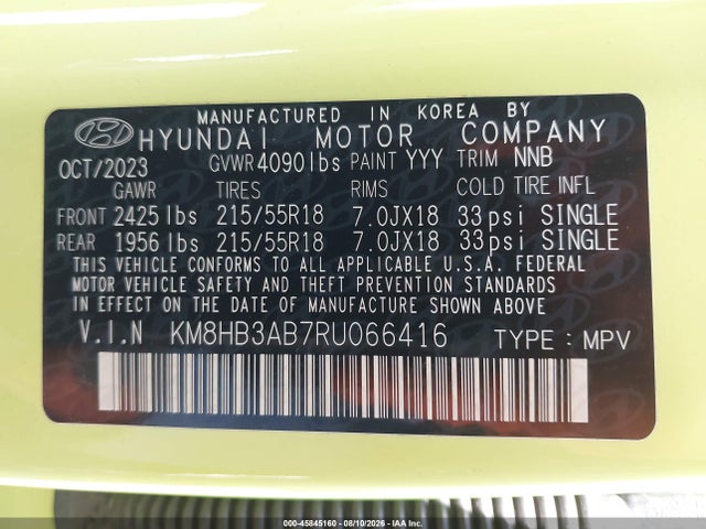 Hyundai Kona Sel 2024 KM8HB3AB7RU066416 Image 9