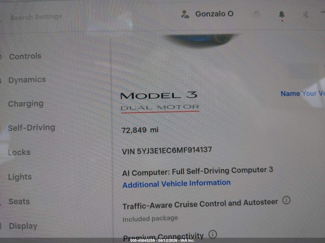 2021 Tesla Model 3 Performance Dual Motor All-wheel Drive მანქანა იყიდება აუქციონზე, vin: 5YJ3E1EC6MF914137, აუქციონის ნომერი: 45845209