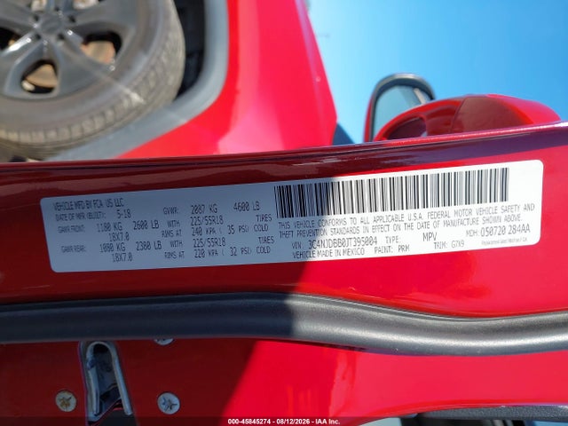 45845274 :رقم المزاد ، 3C4NJDBB0JT395004 vin ، 2018 Jeep Compass Altitude 4x4 مزاد بيع