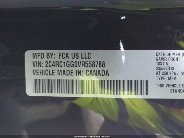 Продаж на аукціоні авто 2027 Chrysler Pacifica Limited, vin: 2C4RC1GG0VR558788, номер лоту: 45845301