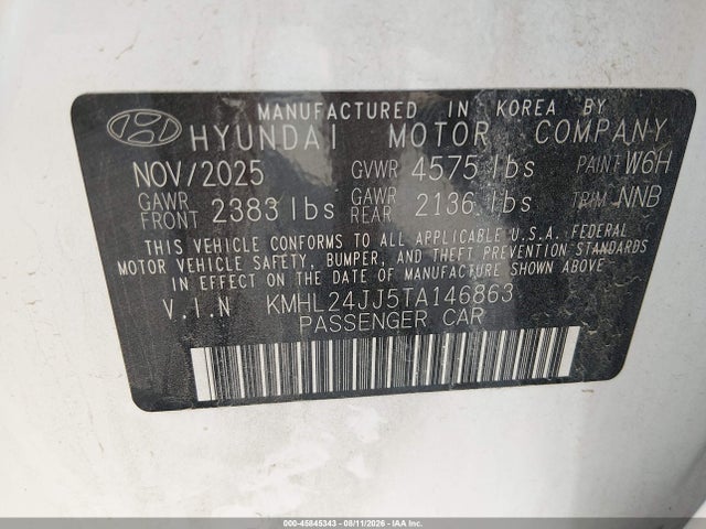 KMHL24JJ5TA146863 Hyundai Sonata Hybrid Blue
