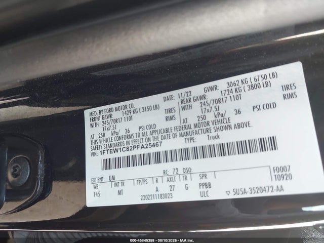 Ford F-150 Xlt 2023 1FTEW1C82PFA25467 Image 9