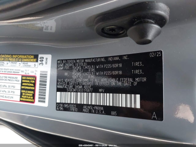 Продажа на аукционе авто 2025 Toyota Sienna Woodland Edition, vin: 5TDCSKFC6SS176877, номер лота: 45845461