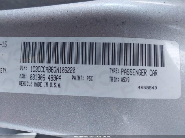 Chrysler 200 Limited 2016 1C3CCCAB6GN106220 Image 9