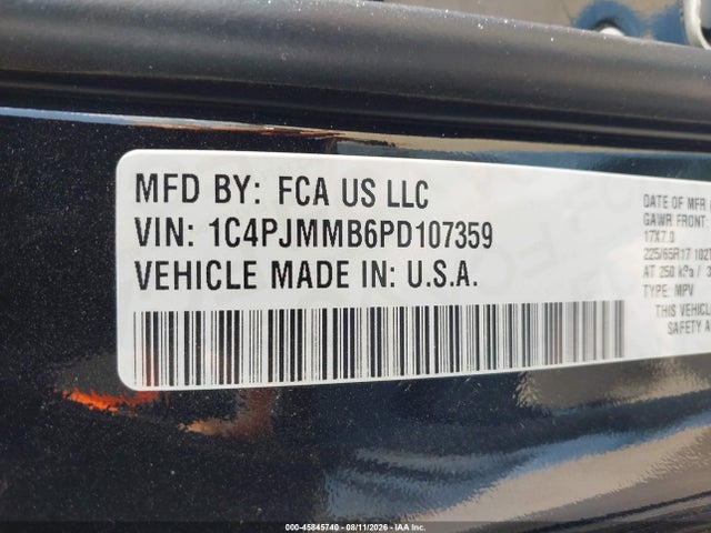 Aukcja sprzedaży 2023 Jeep Cherokee Altitude Lux 4x4, vin: 1C4PJMMB6PD107359, numer aukcji: 45845740