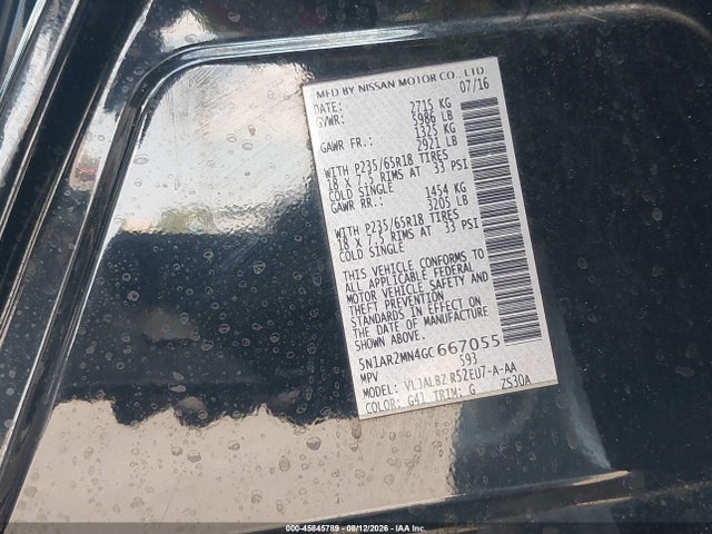 Nissan Pathfinder S 2016 5N1AR2MN4GC667055 Image 9