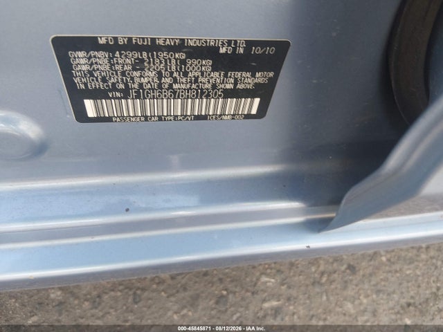 Aukcja sprzedaży 2011 Subaru Impreza 2.5i Premium, vin: JF1GH6B67BH812305, numer aukcji: 45845871