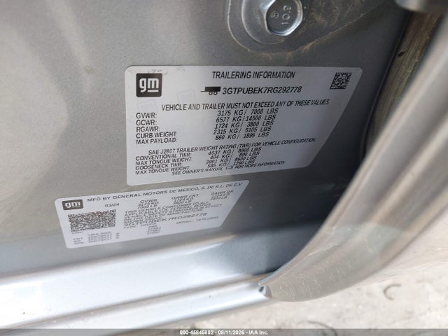 Продаж на аукціоні авто 2024 Gmc Sierra 1500 4wd  Short Box Sle, vin: 3GTPUBEK7RG292778, номер лоту: 45845882