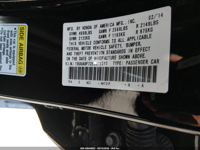Acura Tl 3.5 2014 19UUA8F72EA008640 Image 9