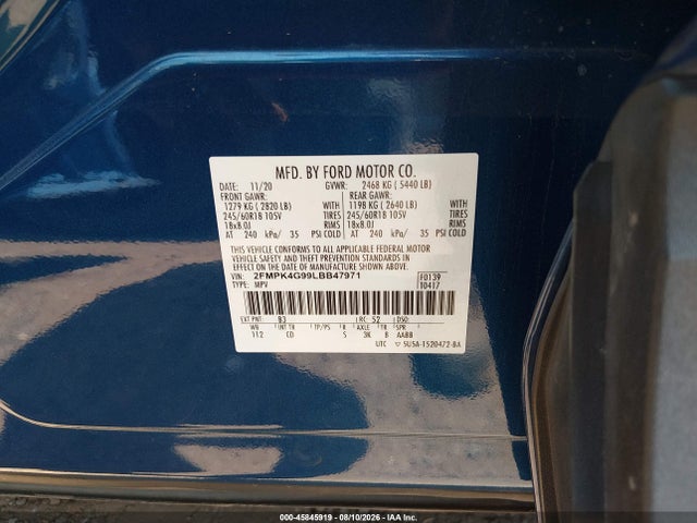 2FMPK4G99LBB47971 Ford EDGE SE
