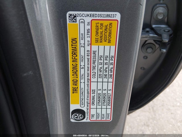 Aukcja sprzedaży 2025 Chevrolet Silverado 1500, vin: 2GCUKEED3S1189237, numer aukcji: 45845934