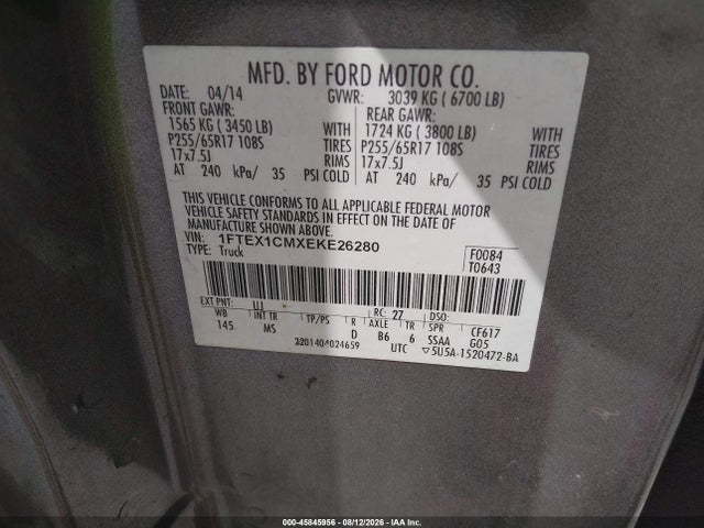 Ford F-150 Xlt 2014 1FTEX1CMXEKE26280 Image 9