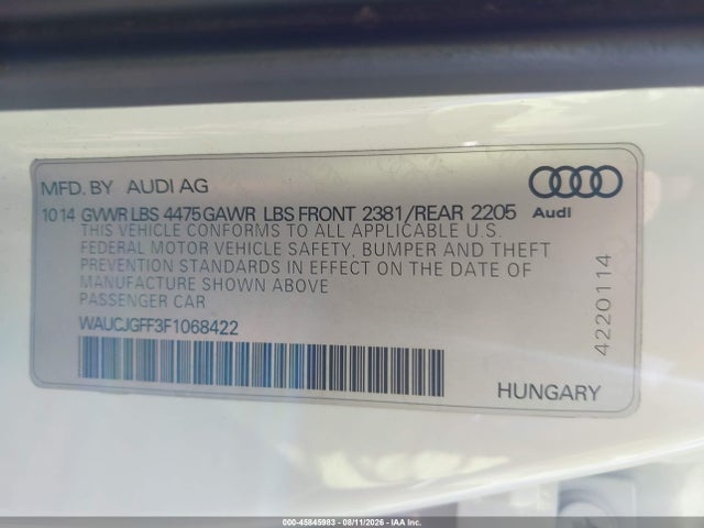 Audi A3 2.0 Tdi Premium 2015 WAUCJGFF3F1068422 Image 9
