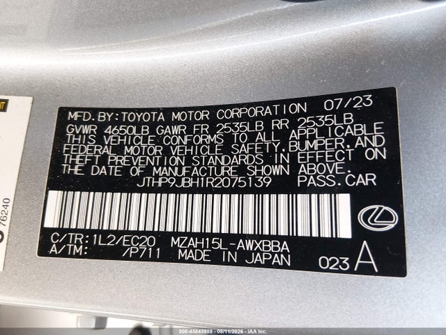 Lexus Ux 250h Premium 2024 JTHP9JBH1R2075139 Image 9