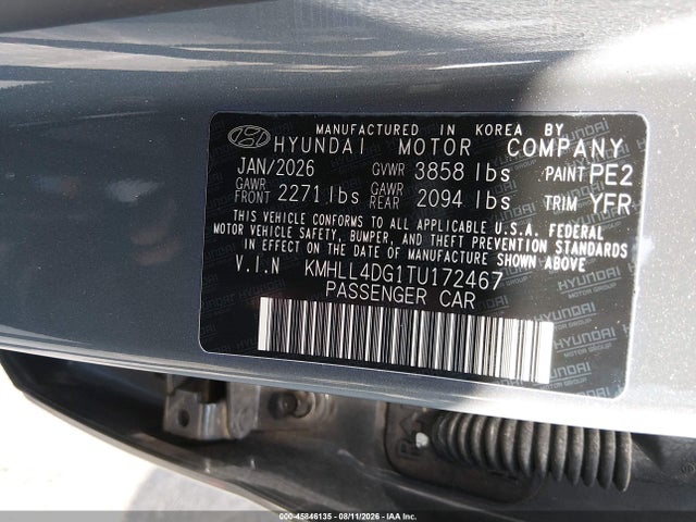 Hyundai ELANTRA SE 2026 KMHLL4DG1TU172467 Image 9