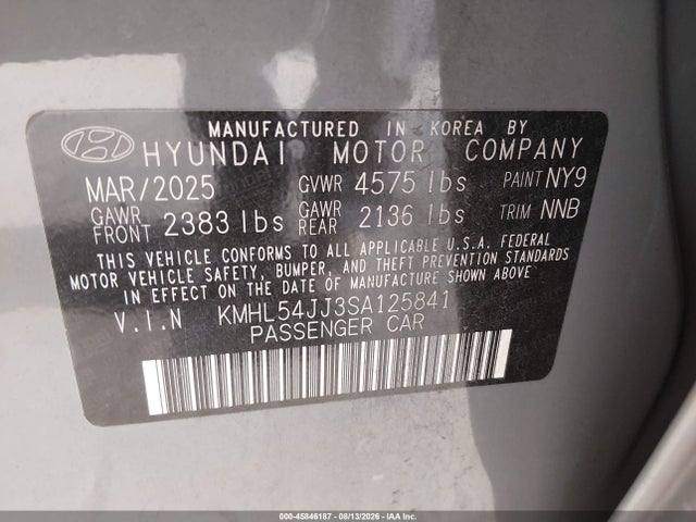 KMHL54JJ3SA125841 Hyundai Sonata Hybrid Limited