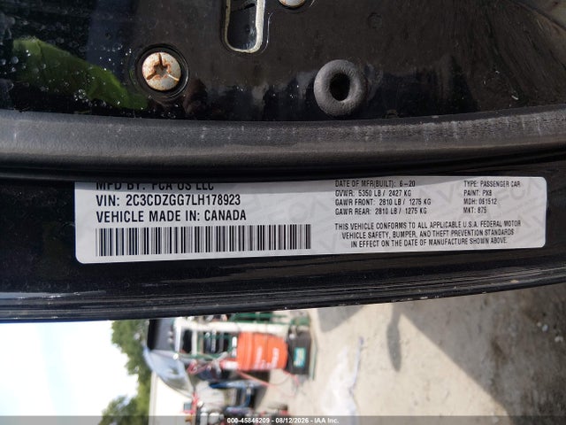 2020 Dodge Challenger Sxt Awd მანქანა იყიდება აუქციონზე, vin: 2C3CDZGG7LH178923, აუქციონის ნომერი: 45846209