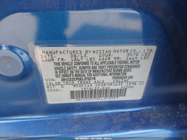 Nissan Versa Note Sv 2014 3N1CE2CP5EL375219 Image 9