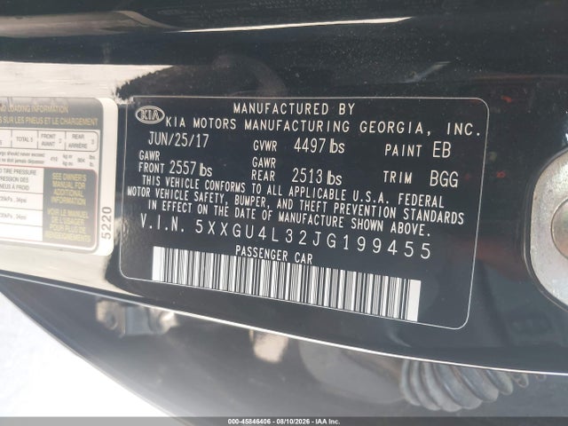 KIA OPTIMA EX 2018 5XXGU4L32JG199455 Image 9