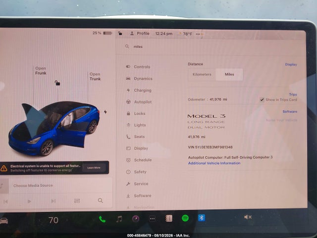 Продаж на аукціоні авто 2021 Tesla Model 3 Long Range, vin: 5YJ3E1EB3MF981348, номер лоту: 45846479