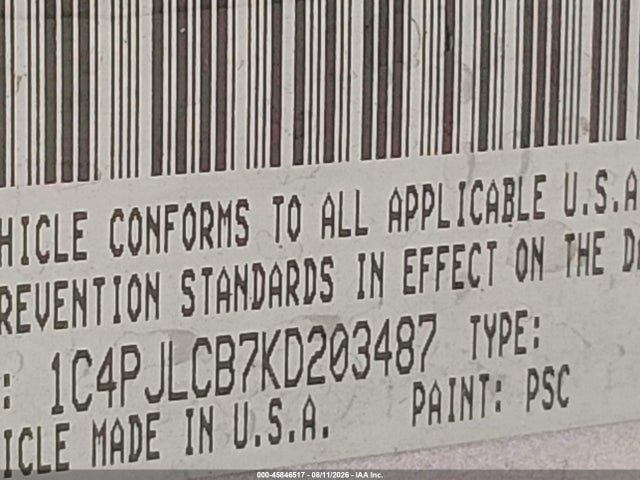 1C4PJLCB7KD203487 Jeep Cherokee Latitude Fwd