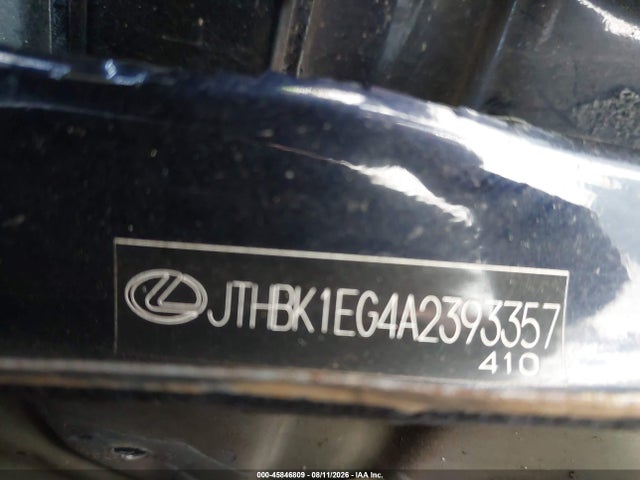 2010 Lexus Es 350 მანქანა იყიდება აუქციონზე, vin: JTHBK1EG4A2393357, აუქციონის ნომერი: 45846809