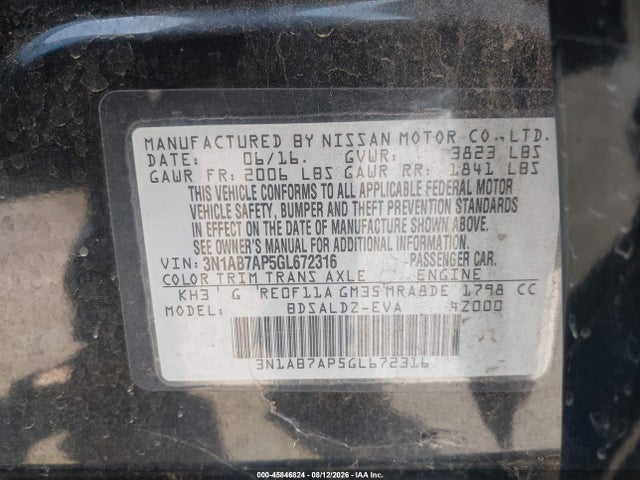Nissan SENTRA SV 2016 3N1AB7AP5GL672316 Image 9