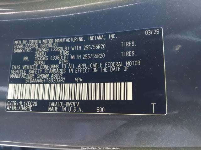Lexus Tx 350 2026 5TDAAAA64TS020392 Image 9