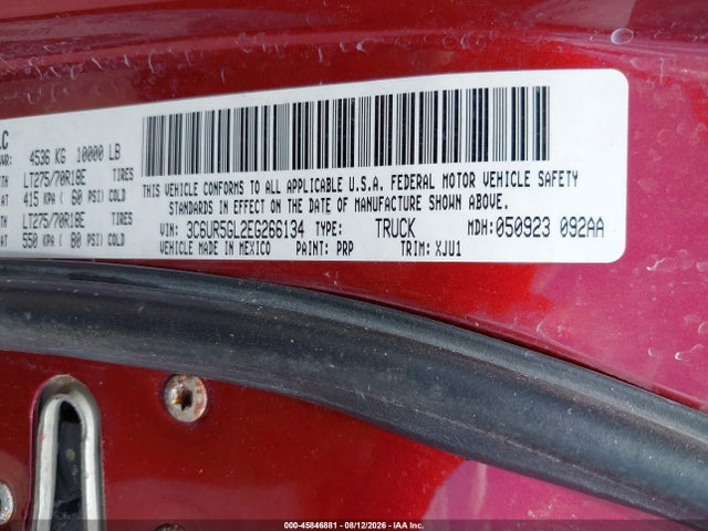Aukcja sprzedaży 2014 Ram 2500 Longhorn, vin: 3C6UR5GL2EG266134, numer aukcji: 45846881