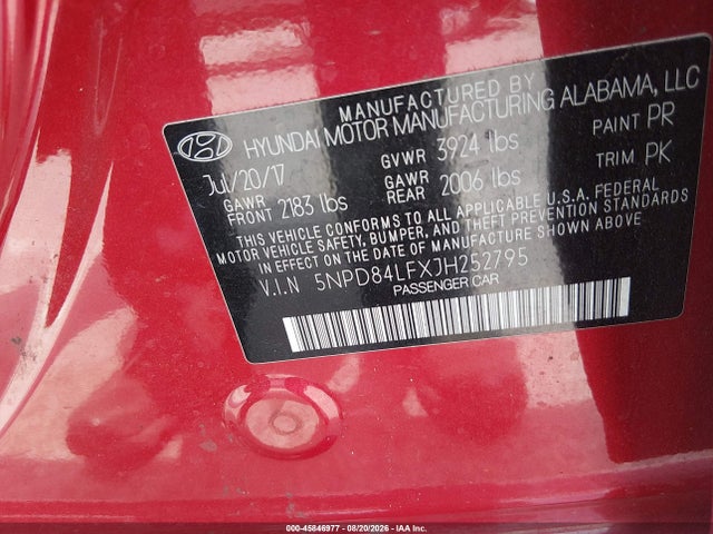 Hyundai ELANTRA SEL 2018 5NPD84LFXJH252795 Image 9