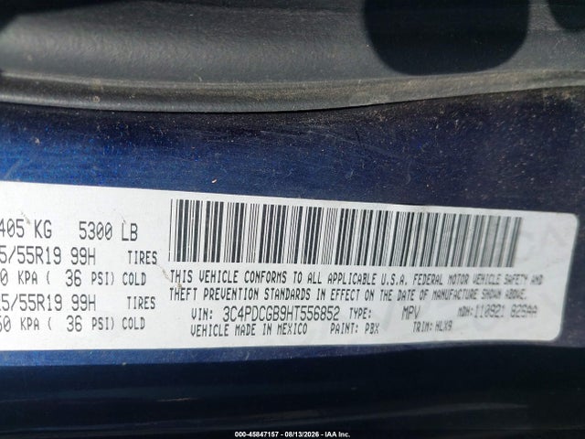 Продаж на аукціоні авто 2017 Dodge Journey Crossroad Plus, vin: 3C4PDCGB9HT556852, номер лоту: 45847157