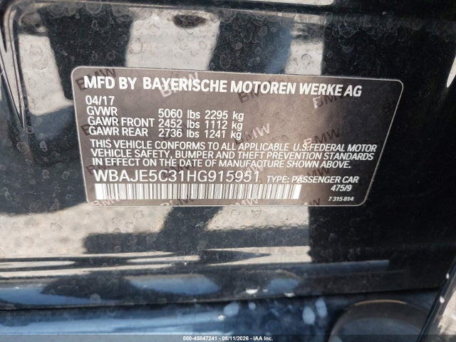 WBAJE5C31HG915951 BMW 540I