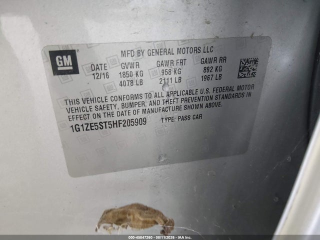 Chevrolet MALIBU 1LT 2017 1G1ZE5ST5HF205909 Image 8