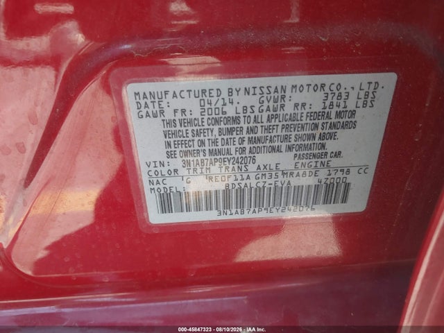 Nissan SENTRA S 2014 3N1AB7AP9EY242076 Image 9
