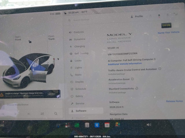 Aukcja sprzedaży 2021 Tesla Model Y Long Range Dual Motor All-wheel Drive, vin: 5YJYGDEE9MF212364, numer aukcji: 45847371