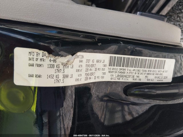 Aukcja sprzedaży 2006 Jeep Grand Cherokee Overland, vin: 1J8HS68246C297196, numer aukcji: 45847388