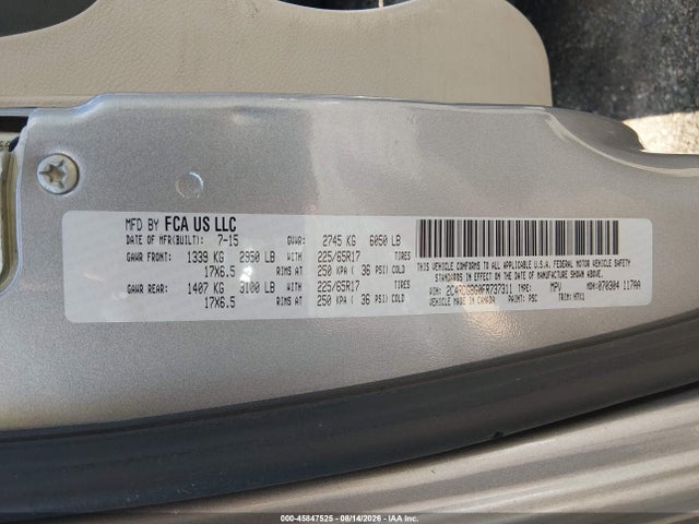 Продаж на аукціоні авто 2015 Dodge Grand Caravan American Value Pkg, vin: 2C4RDGBG0FR737311, номер лоту: 45847525