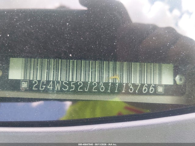 45847540 :رقم المزاد ، 2G4WS52J231113766 vin ، 2003 Buick Century Custom مزاد بيع