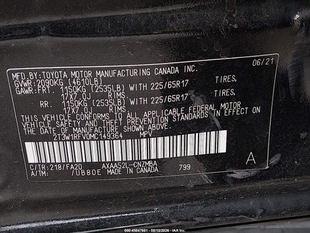 Toyota Rav4 Xle 2021 2T3W1RFV0MC149364 Image 9