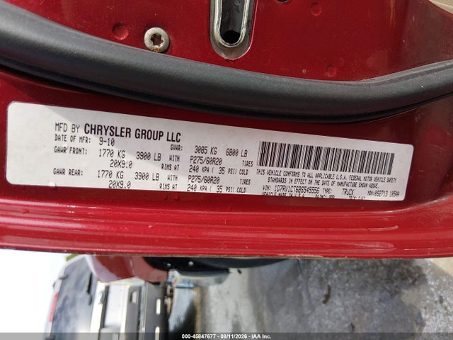 Продажа на аукционе авто 2011 Ram Ram 1500 Laramie, vin: 1D7RV1CT6BS545556, номер лота: 45847677