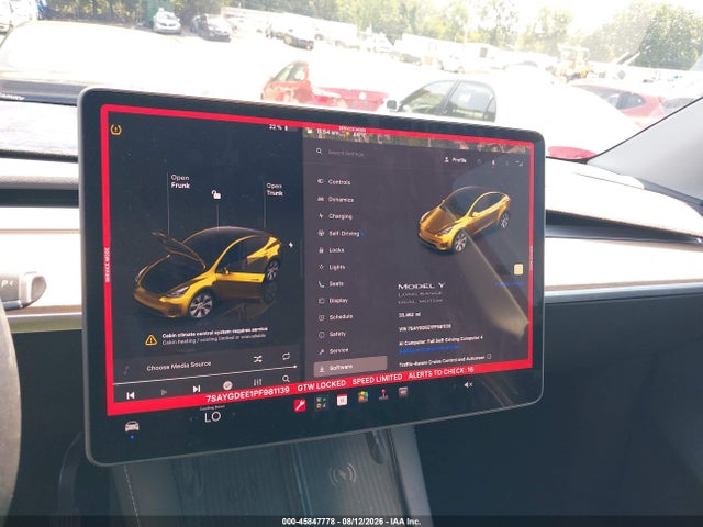 Продаж на аукціоні авто 2023 Tesla Model Y Awd/long Range Dual Motor All-wheel Drive, vin: 7SAYGDEE1PF981139, номер лоту: 45847778
