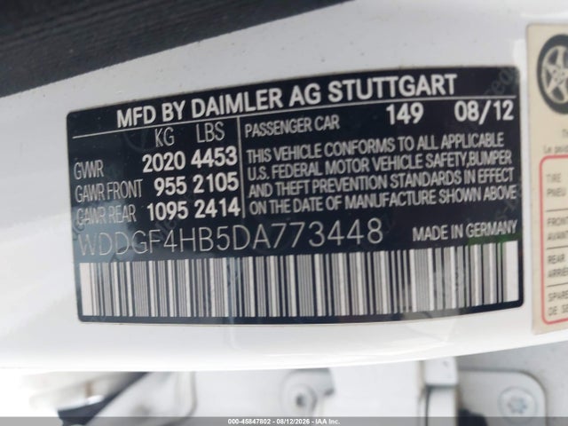 Продаж на аукціоні авто 2013 Mercedes-benz C 250 Sport, vin: WDDGF4HB5DA773448, номер лоту: 45847802