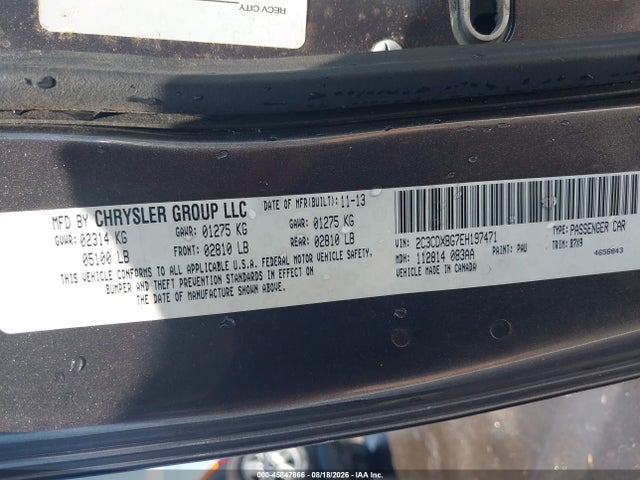 Aukcja sprzedaży 2014 Dodge Charger Se, vin: 2C3CDXBG7EH197471, numer aukcji: 45847866